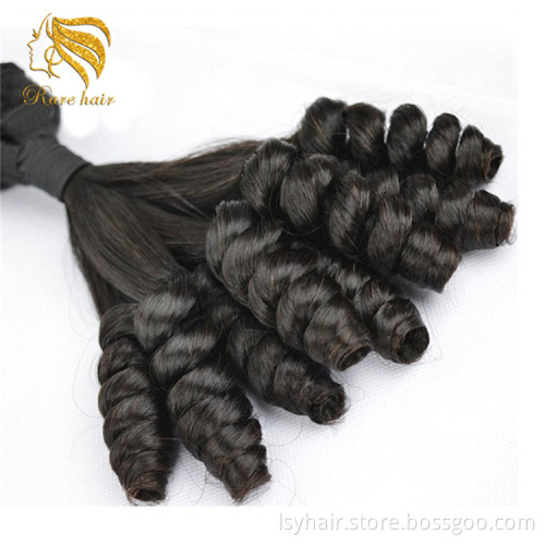 Wholesale Super Double Drawn FUNMI Hair Extensions,Cheap Super Fumi Curl 100% Human Hair Weft Weave Double Drawn Weave In Niger
